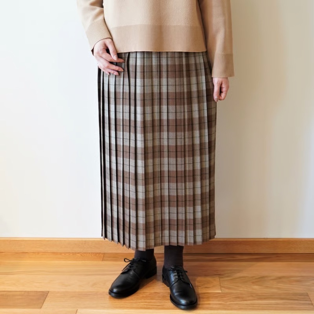 SARAHWEAR Japan Wool Pleated Skirt